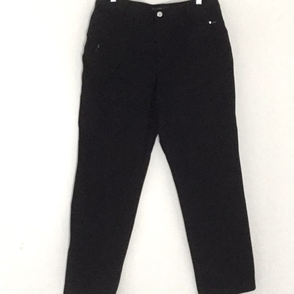 Lauren Ralph Lauren Woman’s Black Cotton, High Rise Pants Pockets. Size 14